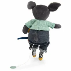 Clearance Moulin Roty Peluche musicale Puce Gris anthracite