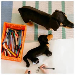 Clearance La Pelucherie Peluche Teckel Eugène 40 cm | Noir