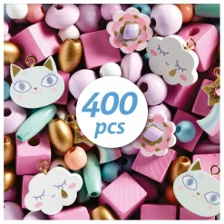 Djeco Loisirs Créatifs|Perles en bois Arc-en-ciel |