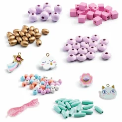 Djeco Loisirs Créatifs|Perles en bois Arc-en-ciel |