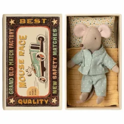 Discount Maileg Petit frère souris dans sa boîte d'allumettes Multicolore