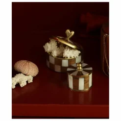 Outlet Doing Goods Petite boîte rayée Woody Circus | Blanc