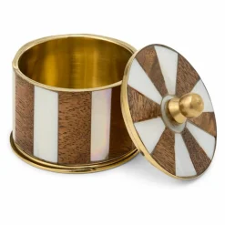 Outlet Doing Goods Petite boîte rayée Woody Circus | Blanc