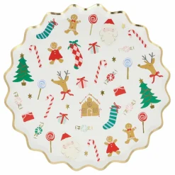 Meri Meri Petites assiettes Joli Noël - set de 8 Multicolore