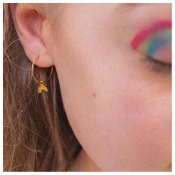 Enfant Adorabili Petites Créoles Asymétriques Arc en Ciel |