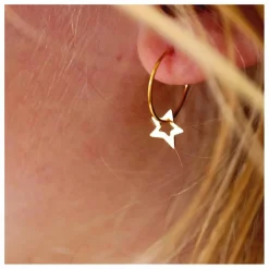 Adorabili Petites Créoles Etoile x Smallable | Doré Outlet