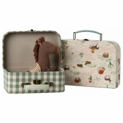 Maileg Petites valises de rangement Pony - Set de 2 Multicolore