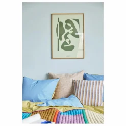 New Hübsch Plaid en coton bio Multicolore