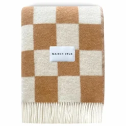 Enfant Maison Deux Plaid en laine Damier |