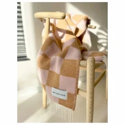 Discount Maison Deux Plaid en laine Damier | Terracotta