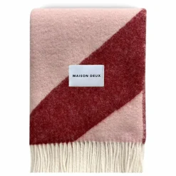 Maison Deux Plaid en laine Swirl | Bordeaux New