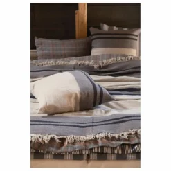 Libeco Linge De Lit|Plaid en lin Black House Stripe |