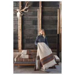 New Libeco Plaid en lin Sienna | Marron