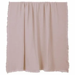 Haomy Plaid en voile de coton Vanly | Rose poudré
