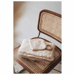 Gentil Coquelicot Plaid matelassé brodé fleurs en gaze de coton Naturel New