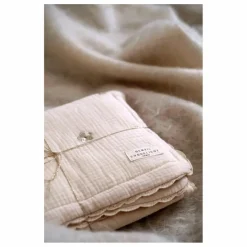 Gentil Coquelicot Plaid matelassé brodé fleurs en gaze de coton Naturel New