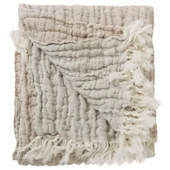 garbo&friends Plaid Mellow en lin et coton | Blush