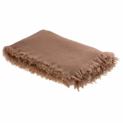 Best Maison de Vacances Plaid Vice Versa frangé en laine lavée | Terracotta