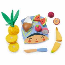 Tender Leaf Toys Cuisines, Marchandes|Planche à découper fruits tropicaux