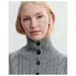 New Bompard Plastron Torsades Boutonné Cachemire | Gris