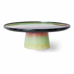 HKliving Plat à gâteau en grès |