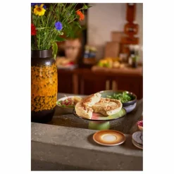 HKliving Plat à gâteau en grès |