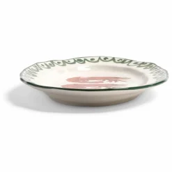 Best &Klevering Plat en porcelaine Sirène Crevette | Vert