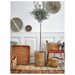 Bloomingville Plateaux Diann en rotin - Set de 2 | Brun New