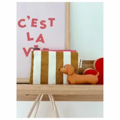 Femme Rose in April Pochette Lili rayée |