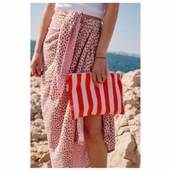 Rose in April Pochette Lili rayée | Rose pâle Best