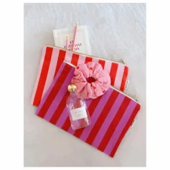 Rose in April Pochette Lili rayée | Rose pâle Best