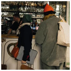 New Gabrielle Paris Pochette ordinateur Vichy | Noir