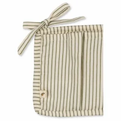 Konges Sløjd Pochette pour lit à barreaux Tea Stripe | Vert kaki Hot