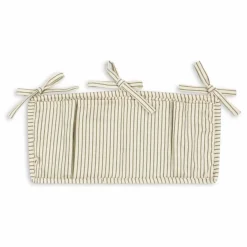 Konges Sløjd Pochette pour lit à barreaux Tea Stripe | Vert kaki Hot