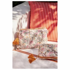 Louise Misha Pochette Teiki en coton bio | Rose