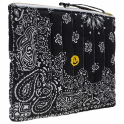 Call it by your name Pochette Zippée Matelassée Happy Face | Noir Sale