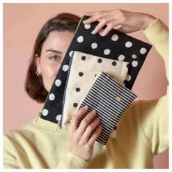 Femme La cerise sur le gâteau Accessoires|Pochettes à pois en coton bio Mio |