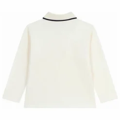 Petit Bateau Polo Bords Contrastés Coton Bio | Ecru