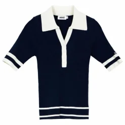 Best Indee Polo Bords Contrastés Maille Santorini | Bleu marine