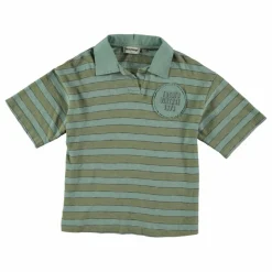 Tocoto Vintage Polo Rayure Coton Bio | Vert