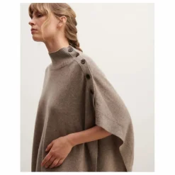 Femme Bompard Poncho Boutonné Cachemire |