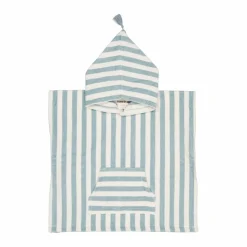 Outlet Rose in April Poncho de bain Suzon rayé | Bleu ciel