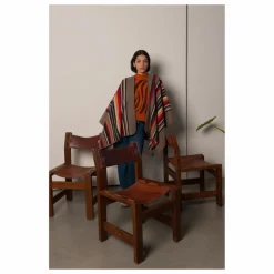 La Méricaine Poncho Long Apache Laine Recyclée | Gris