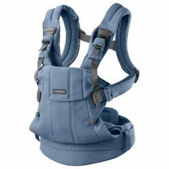 BabyBjörn Porte-bébé Harmony en jersey tissé chiné | Bleu Discount