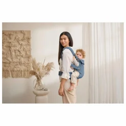 BabyBjörn Porte-bébé Harmony en jersey tissé chiné | Bleu Discount