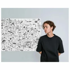 Hot Omy Poster à colorier - Surf & skate Multicolore