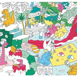 Omy Poster géant à colorier Dinos
