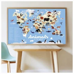 Best Poppik Poster sticker Animaux Multicolore