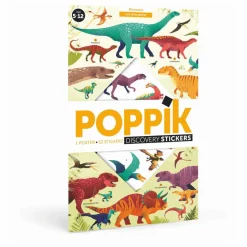 Poppik Poster sticker Dinosaures Multicolore