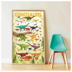 Poppik Poster sticker Dinosaures Multicolore